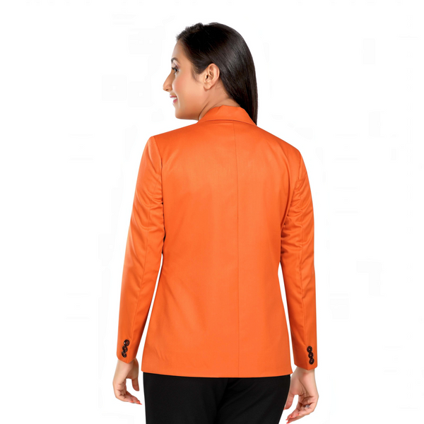 Women's slim fit TR blazer – Carrot Orange – view 7
