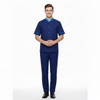 Half Sleeve Waiter Uniform – Navy Blue & Sky Blue – view 1