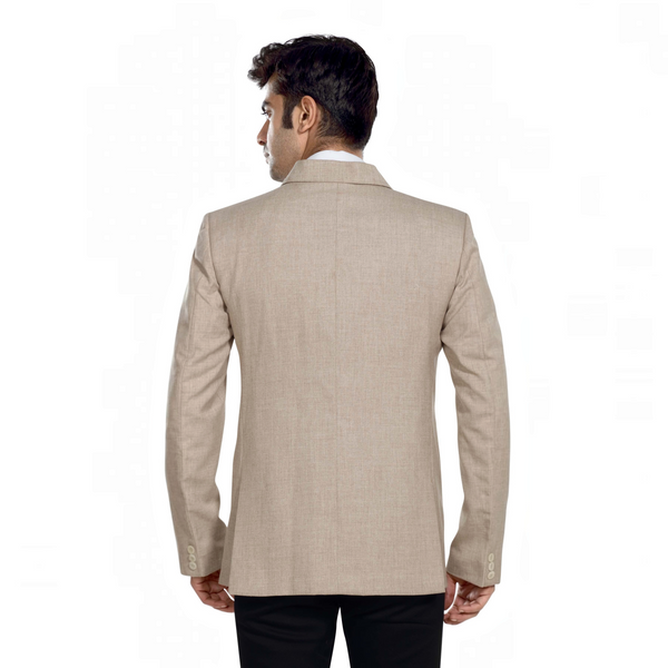 Men's bone cream slim fit formal blazer – view 7