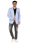 Men's slim fit TR blazer – Cloudy Blue – view 1