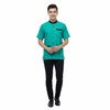Half Sleeve Waiter Uniform – Teal Green & Black – view 1