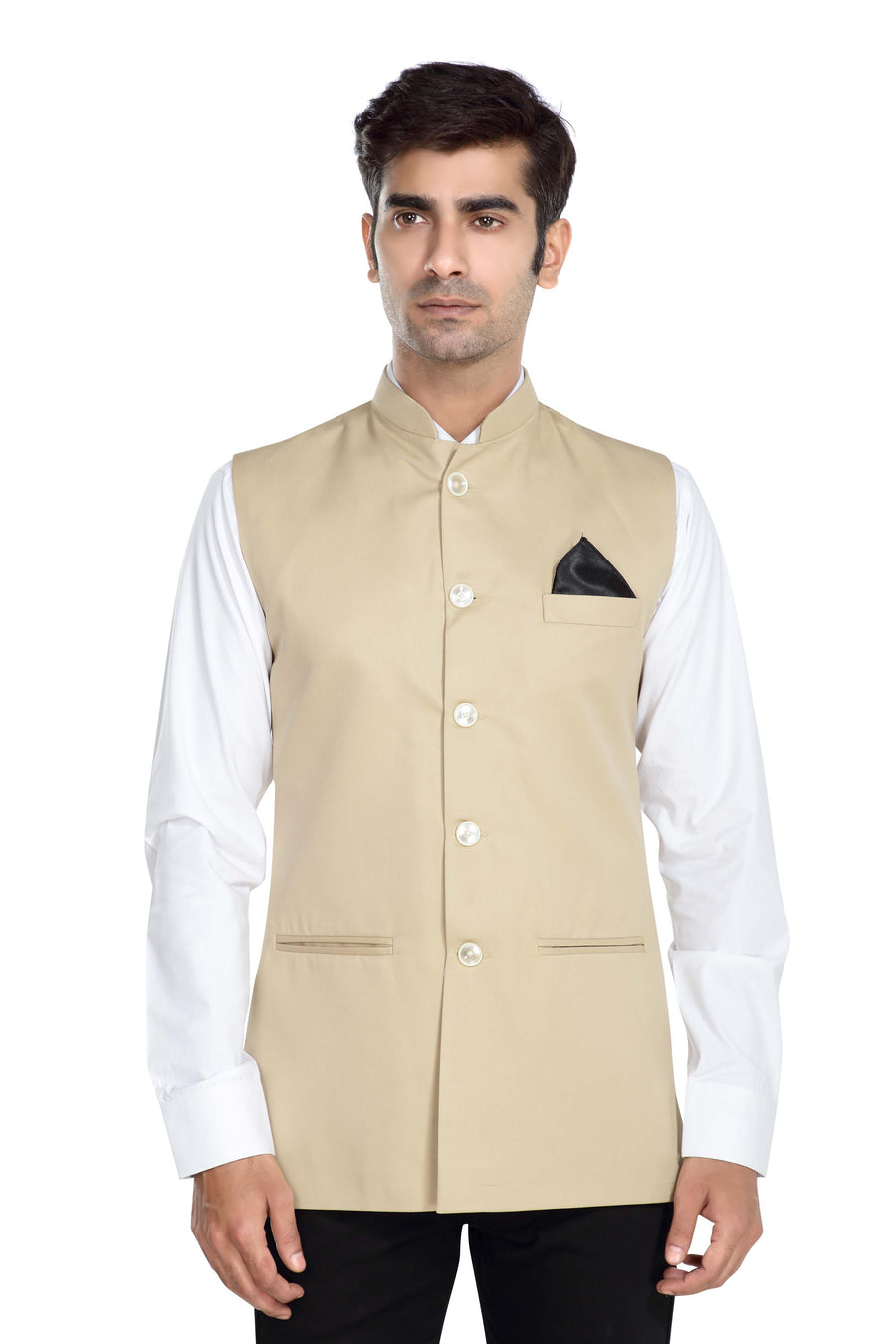 Men's TR Nehru Jacket – Cream - Front