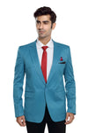Men's slim fit TR blazer – Turquoise Blue – view 2