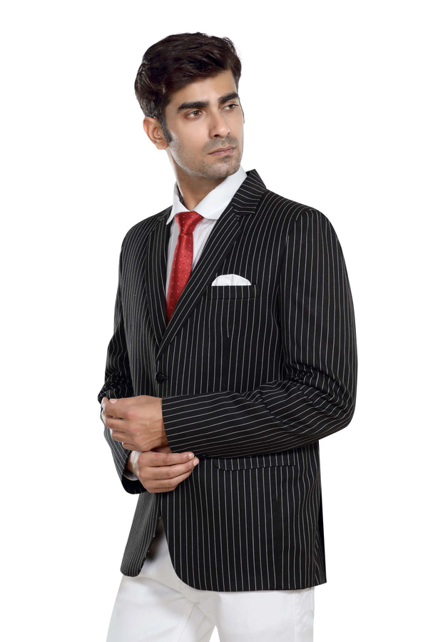 Men's slim fit stripes blazer – view 2