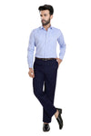 Men's Striped Formal Shirt – Blue – view 6