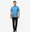 Half Sleeve Waiter Uniform – Sky Blue & Navy – view 1
