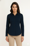 Women's Lycra Formal Shirt – Navy Blue – view 4