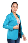 Women's slim fit TR blazer – Turquoise Blue – view 6