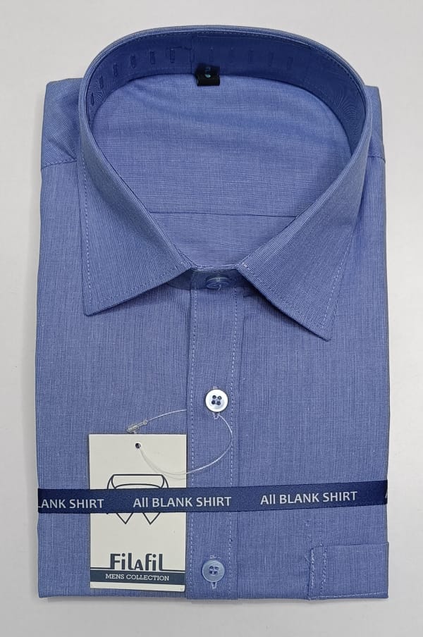 Men's Fil-a-Fil Formal Shirt – Sky Blue - Front
