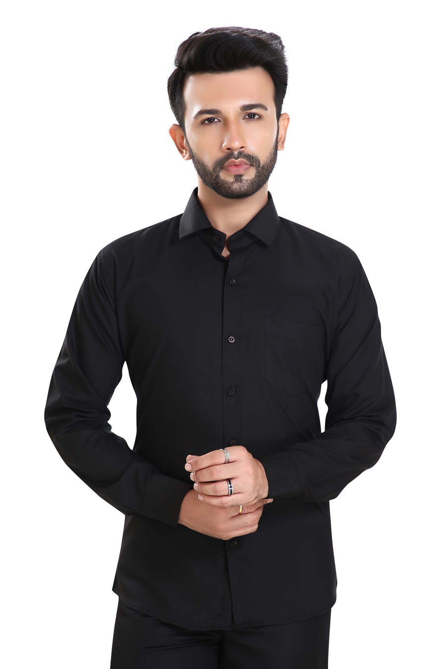 Men's Formal Shirt – Black - Back