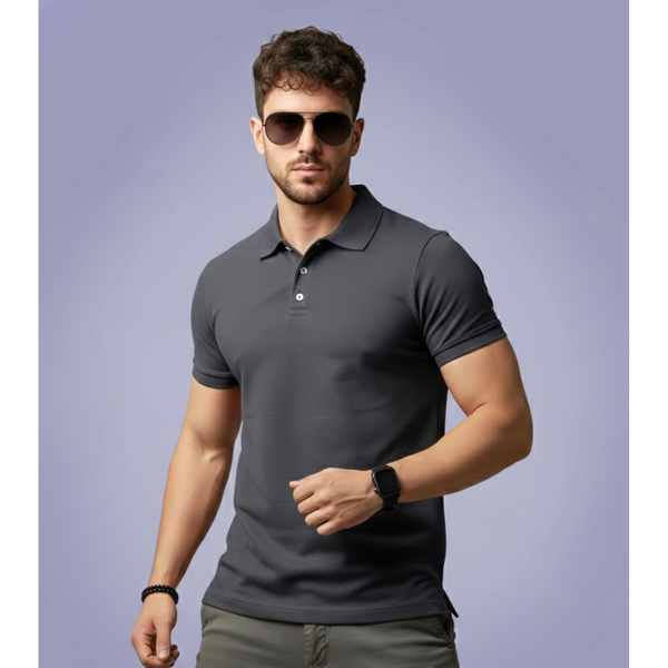 UNIFORMIC Dri-Fit Mars Polo T-Shirt Grey – front