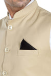 Men's Cream TR Nehru jacket – view 5