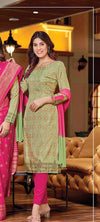 Pista green unstitched uniform suit set - D.No 6005-D