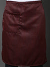Half Service Apron – Maroon & Black Stripes, fabric close-up