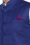 Men's Royal Blue TR Nehru jacket – view 6