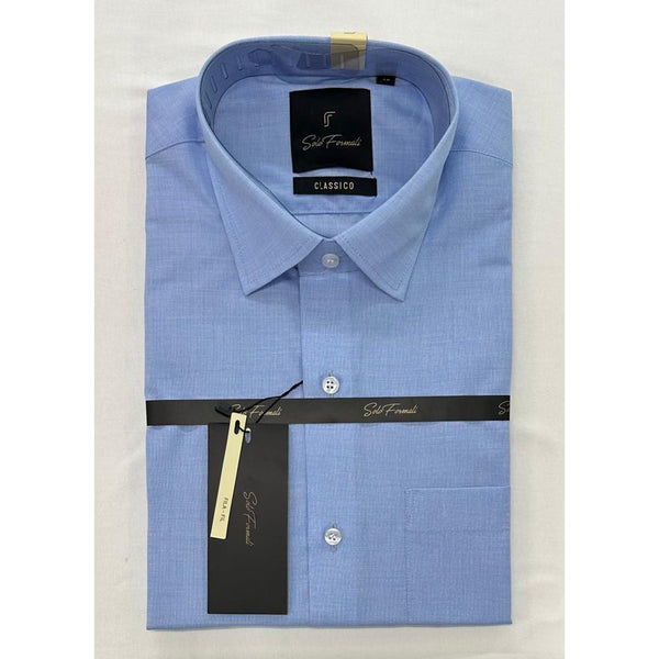 Men's Cotton Fil-a-Fil Formal Shirt – Blue