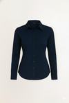 Women's Lycra Formal Shirt – Navy Blue – view 6
