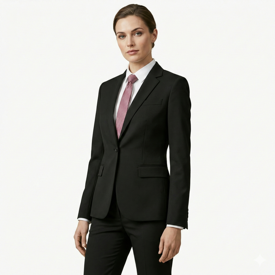Women's Corporate Blazer – Black - Right Sleeve