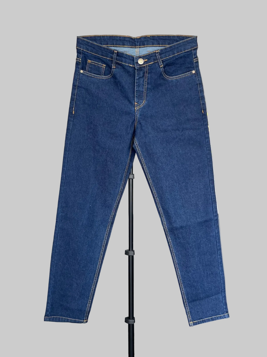 Men's Corporate Denim Jeans – Mid Blue - Front