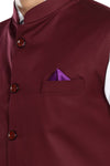 Men's Dark Maroon TR Nehru jacket – view 6