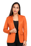Women's slim fit TR blazer – Carrot Orange – view 2