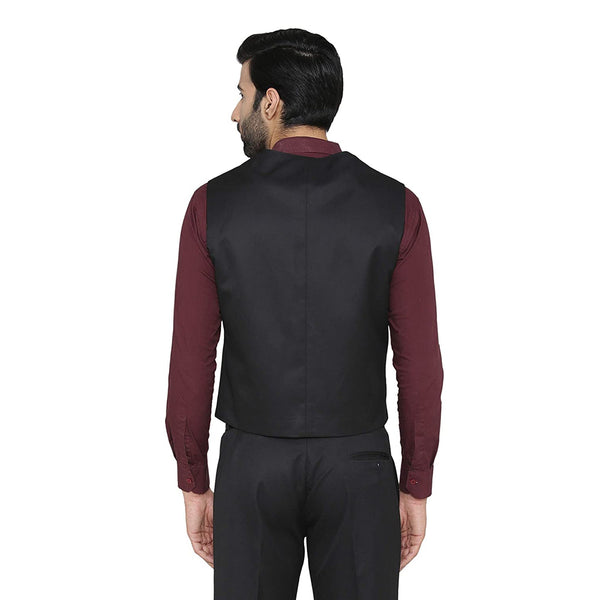 Men's Slim Fit TR Waistcoat – Black