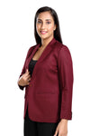Women's slim fit TR blazer – Dark Maroon – view 6
