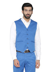 Men's light blue slim fit TR waistcoat – view 3