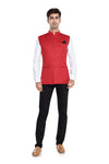 Men's Red TR Nehru jacket – view 1
