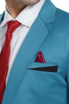 Men's slim fit TR blazer – Turquoise Blue – view 7