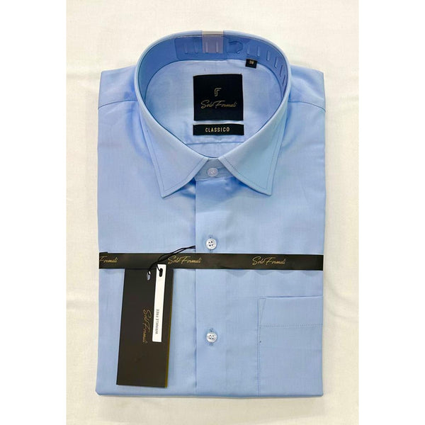 Men's Giza Cotton Formal Shirt – Blue