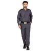 Security guard in grey uniform – full look