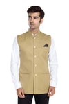 Men's Beige TR Nehru jacket – front view