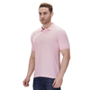 Pink polo T-shirt (100% cotton) – right angle view