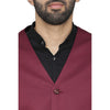 Men's Slim Fit TR Waistcoat – Wine Maroon