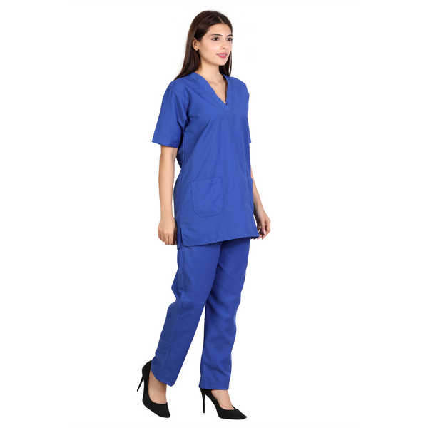 Women's Classic Scrub Suit – Royal Blue
