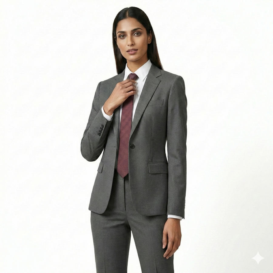 Women's Corporate Blazer – Grey - Back