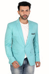 Men's slim fit TR blazer – Dark Aqua – view 2