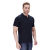 Navy Blue polo T-shirt (100% cotton) – left angle view