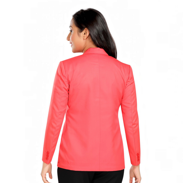 Women's slim fit TR blazer – Prubin Red – view 7