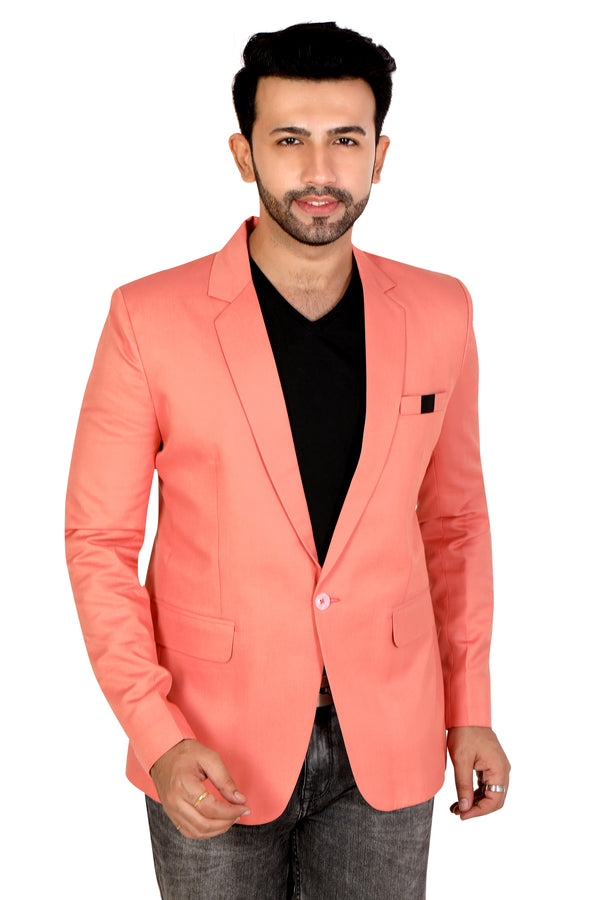 Men's slim fit TR blazer – Peach – view 2