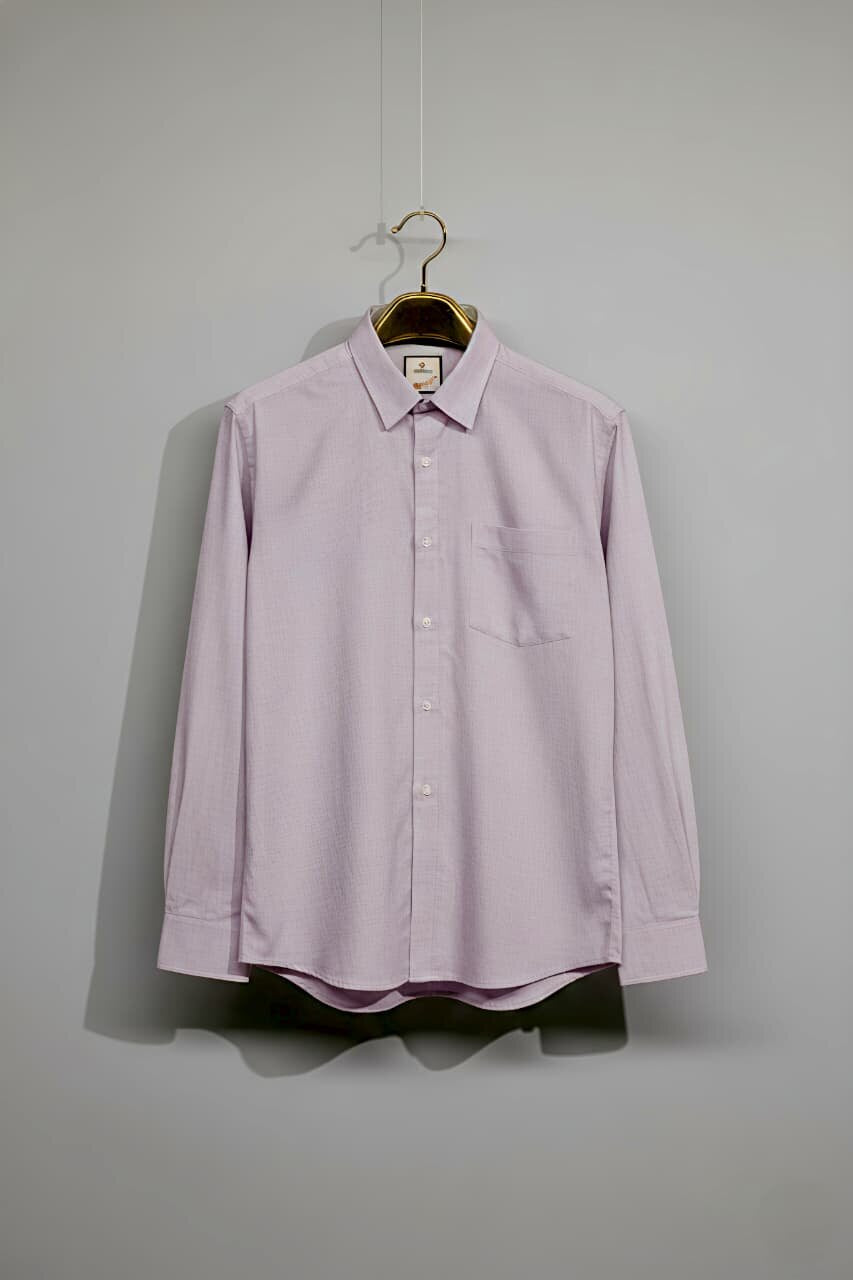 Men's Fil-a-Fil Formal Shirt – Mauve - Front