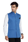 Men's Light Blue TR Nehru jacket – view 2