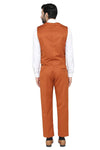 Men's carrot orange slim fit TR waistcoat – view 5