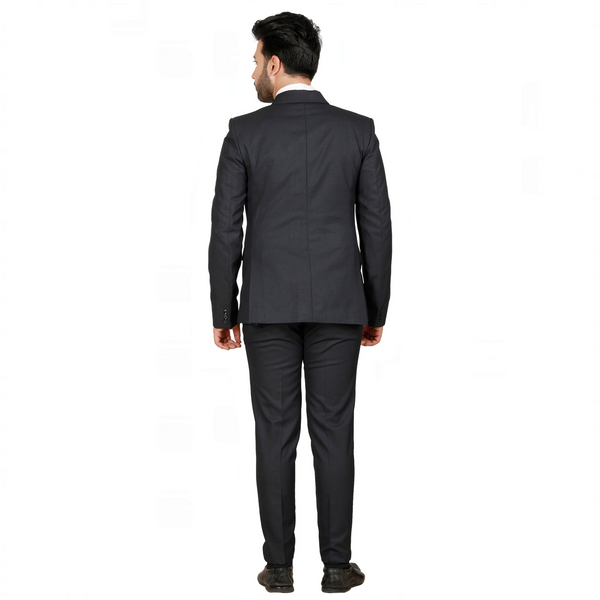 Men's dark blue slim fit formal blazer – view 6