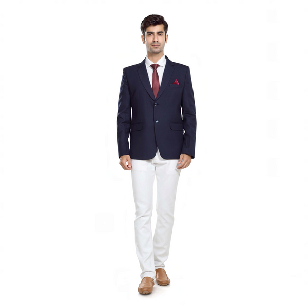 Men's sangam blue slim fit formal blazer – view 1