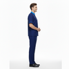 Half Sleeve Waiter Uniform – Navy Blue & Sky Blue – view 3