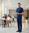 Half Sleeve Waiter Uniform – Navy Blue & White – view 4