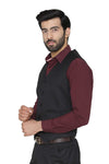 Men's black slim fit TR waistcoat – view 4