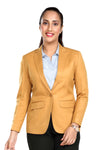 Women's slim fit TR blazer – Mustard Yellow – view 2